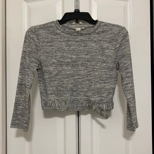 Forever 21 cropped Gray top buckle M